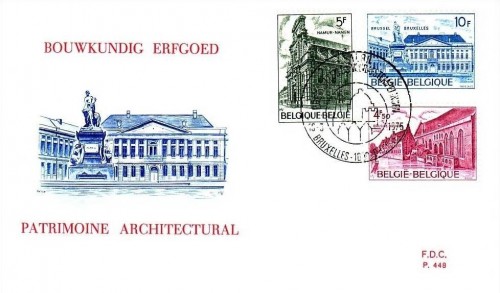 BELGIEN MI-NR. 1821-1823 FDC MITLÄUFER 1975 - DENKMALSCHUTZJAHR