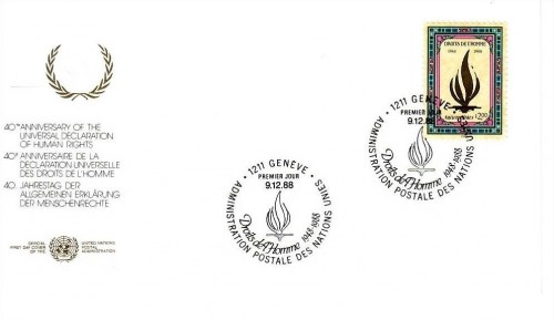 UNO GENF MI-NR. 171 FDC ERKLÄRUNG DER MENSCHENRECHTE