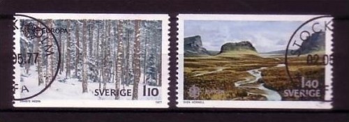 SCHWEDEN MI-NR. 989-990 GESTEMPELT(USED) EUROPA 1977 LANDSCHAFTEN