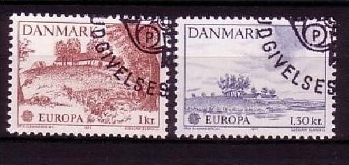 DÄNEMARK MI-NR. 639-640 o EUROPA 1977 - LANDSCHAFTEN