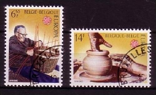 BELGIEN MI-NR. 1857-1858 GESTEMPELT(USED) EUROPA 1976 KUNSTHANDWERK