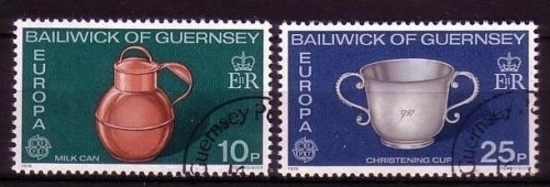GUERNSEY MI-NR. 133-134 GESTEMPELT(USED) EUROPA 1976 KUNSTHANDWERK