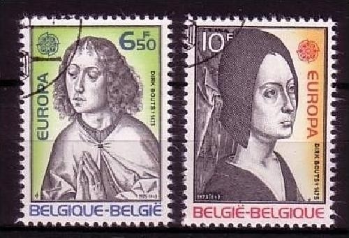 BELGIEN MI-NR. 1818-1819 GESTEMPELT(USED) EUROPA 1975 GEMÄLDE VON DIRK BOUTS