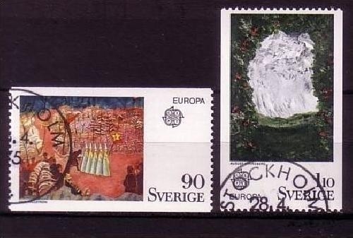 SCHWEDEN MI-NR. 899-900 GESTEMPELT(USED) EUROPA 1975 GEMÄLDE