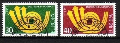 DEUTSCHLAND MI-NR. 768-769 o EUROPA 1973 - POSTHORN