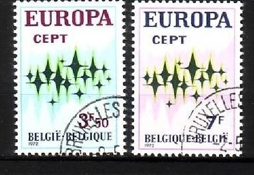 BELGIEN MI-NR. 1678-1679 GESTEMPELT(USED) EUROPA 1972 STERNE