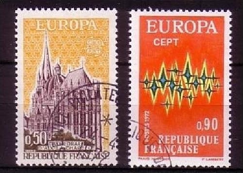 FRANKREICH MI-NR. 1788-1789 o EUROPA 1972 - STERNE DOM ZU AACHEN