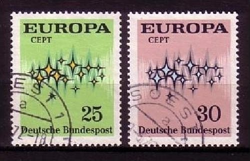 DEUTSCHLAND MI-NR. 716-717 o EUROPA 1972 - STERNE