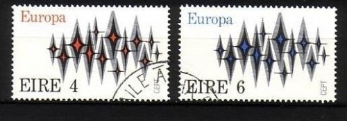 IRLAND MI-NR. 276-277 GESTEMPELT(USED) EUROPA 1972 STERNE