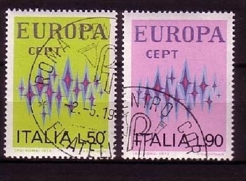 ITALIEN MI-NR. 1364-1365 o EUROPA 1972 - STERNE