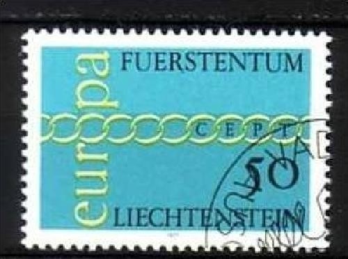 LIECHTENSTEIN MI-NR. 545 o EUROPA 1971 - KETTE
