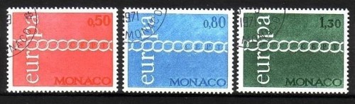 MONACO MI-NR. 1014-1016 GESTEMPELT(USED) EUROPA 1971 KETTE