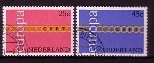 NIEDERLANDE MI-NR. 963-964 GESTEMPELT(USED) EUROPA 1971 KETTE