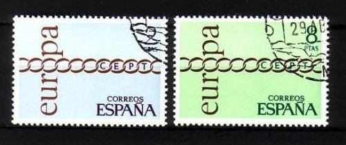 SPANIEN MI-NR. 1925-1926 o EUROPA 1971 - KETTE