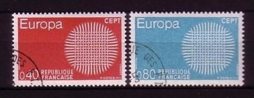 FRANKREICH MI-NR. 1710-1711 o EUROPA 1970 SONNENSYMBOL
