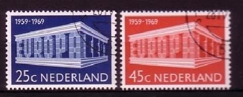 NIEDERLANDE MI-NR. 920-921 GESTEMPELT(USED) EUROPA 1969 EUROPA CEPT