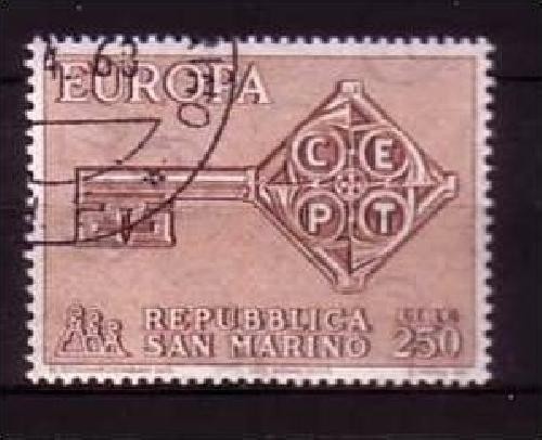 SAN MARINO MI-NR. 913 o EUROPA 1968 - KREUZBARTSCHLÜSSEL