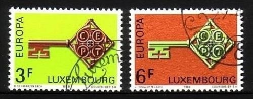 LUXEMBURG MI-NR. 771-772 o EUROPA 1968 - KREUZBARTSCHLÜSSEL