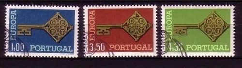 PORTUGAL MI-NR. 1051-1053 o EUROPA 1968 - KREUZBARTSCHLÜSSEL