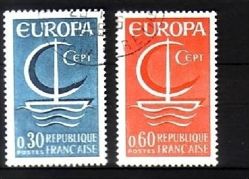 FRANKREICH MI-NR. 1556-1557 o EUROPA 1966 - SEGEL