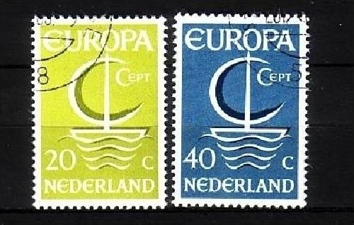 NIEDERLANDE MI-NR. 864-865 GESTEMPELT(USED) EUROPA 1966 SEGEL