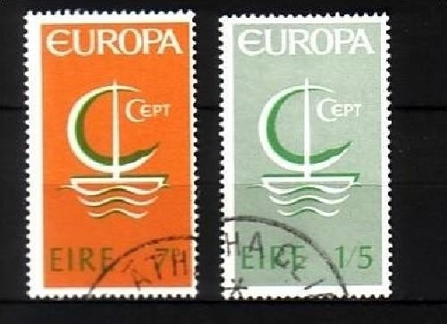 IRLAND MI-NR. 188-189 GESTEMPELT(USED) EUROPA 1966 SEGEL