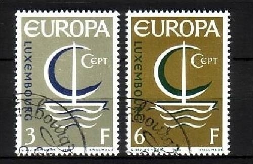 LUXEMBURG MI-NR. 733-734 GESTEMPELT(USED) EUROPA 1966 SEGEL