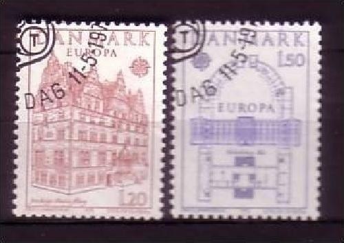 DÄNEMARK MI-NR. 662-663 GESTEMPELT(USED) EUROPA 1978 BAUDENKMÄLER SCHLOSS FREDERIKSBERG