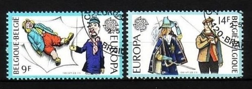 BELGIEN MI-NR. 2058-2059 o EUROPA 1981 FOLKLORE