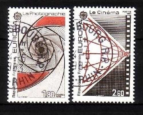 FRANKREICH MI-NR. 2396-2397 GESTEMPELT(USED) EUROPA 1983 GROSSE WERKE FOTOGRAFIE FILM