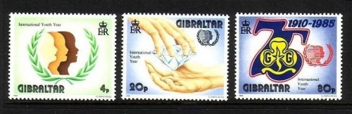GIBRALTAR MI-NR. 497-499 POSTFRISCH(MINT) JAHR DER JUGEND 1985 - PFADFINDER