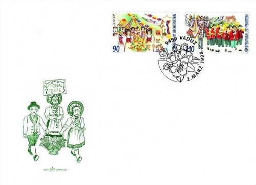 LIECHTENSTEIN MI-NR. 1165-1166 FDC EUROPA 1998 FESTE UND FEIERTAGE