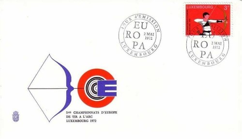 LUXEMBOURG MI-NR. 848 FDC EM IN BOGENSCHIESSEN 1972