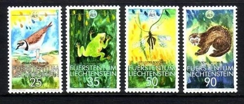 LIECHTENSTEIN MI-NR. 967-970 POSTFRISCH(MINT) WWF 1989 FLUSSREGENPFEIFFER FROSCH LIBELLE ILTIS