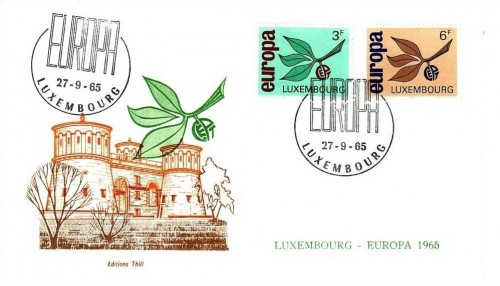 LUXEMBOURG MI-NR. 715-716 FDC CEPT 1965 ZWEIG