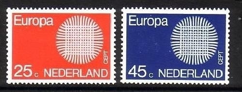 NIEDERLANDE MI-NR. 942-943 POSTFRISCH(MINT) EUROPA 1970 SONNENSYMBOL