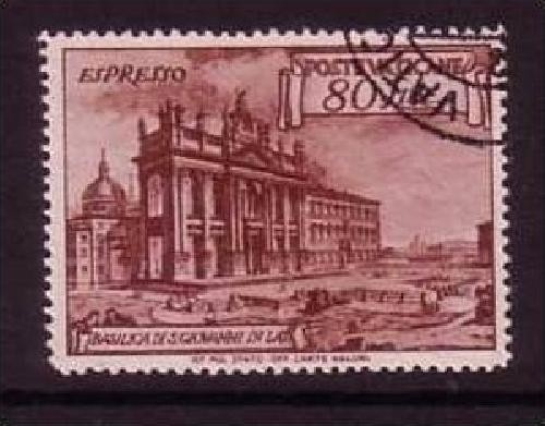 VATIKAN MI-NR. 160 A GESTEMPELT(USED) EILMARKE ESPRESSO 1949 BASILIKA DI S. GIOVANNI