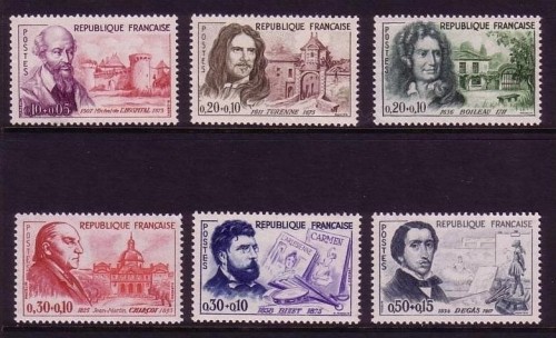 FRANKREICH MI-NR. 1309-1314 POSTFRISCH(MINT) ROTES KREUZ 1960 GEORGES BIZET EDGAR DEGAS