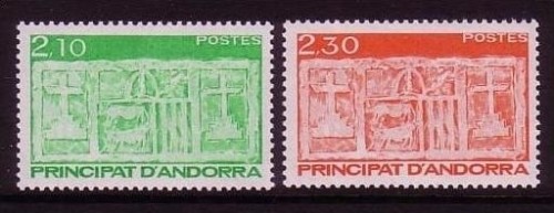 ANDORRA FRANZÖSISCH MI-NR. 411-412 POSTFRISCH(MINT) ÄLTESTE WAPPEN von ANDORRA 1990
