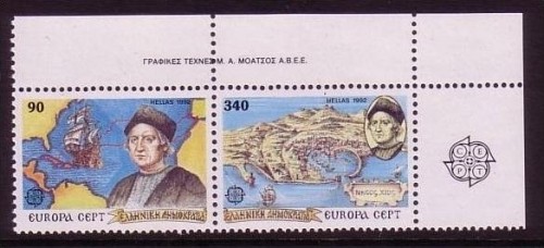 GRIECHENLAND MI-NR. 1802-1803 A POSTFRISCH(MINT) EUROPA 1992 ENTDECKUNG AMERIKAS KOLUMBUS SCHIFFE