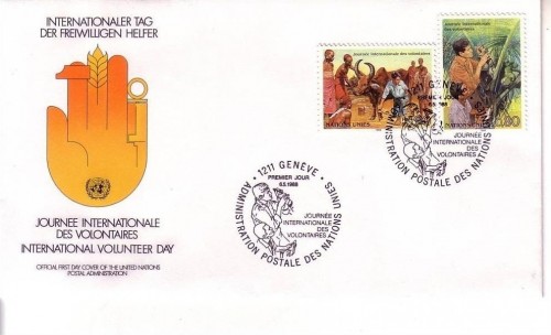 UNO GENF MI-NR. 167-168 FDC TAG DES ENTWICKLUNGSHELFERS