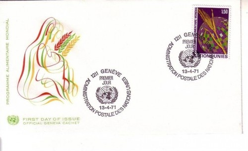 UNO GENF MI-NR. 17 FDC WELTERNÄHRUNGSPROGRAMM