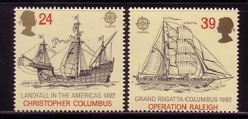 GROSSBRITANNIEN MI-NR. 1400-1401 POSTFRISCH(MINT) EUROPA 1992 - ENTDECKUNG AMERIKAS