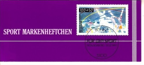 DEUTSCHLAND MI-NR. 1449 POSTFRISCH(MINT) SPORT MARKENHEFTCHEN 1990 HALLENHANDBALL