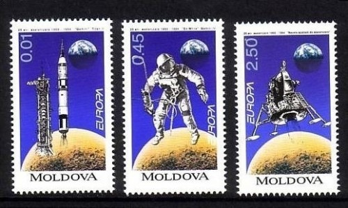MOLDAWIEN MI-NR. 106-108 POSTFRISCH(MINT) EUROPA 1994 ENTDECKUNGEN und ERFINDUNGEN WELTRAUMFAHRT