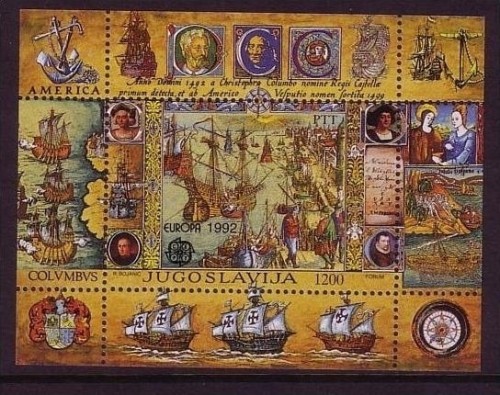 JUGOSLAWIEN BLOCK 41 POSTFRISCH(MINT) EUROPA 1992 ENTDECKUNG AMERIKAS