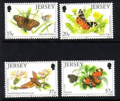 JERSEY MI-NR. 549-552 POSTFRISCH(MINT) SCHMETTERLINGE (I) 1991