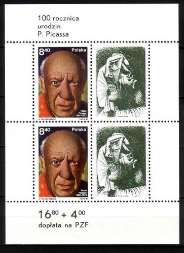 POLEN BLOCK 84 POSTFRISCH(MINT) PABLO PICASSO 1981