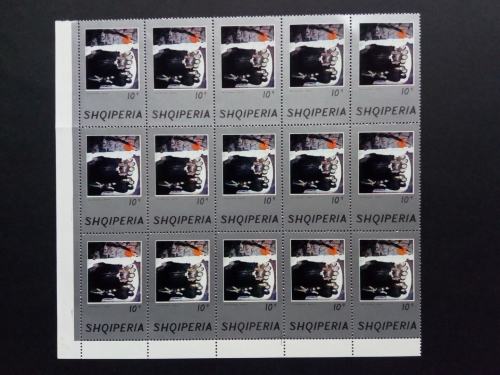 ALBANIEN MI-NR. 1720-1727 POSTFRISCH BOGENTEIL (15) NATIONALE GEMÄLDE 1974