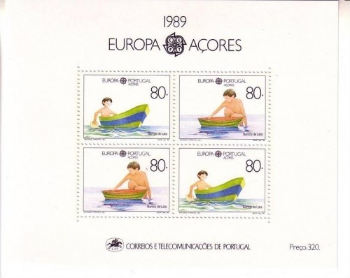 AZOREN BLOCK 10 POSTFRISCH(MINT) EUROPA 1989 KINDERSPIELE